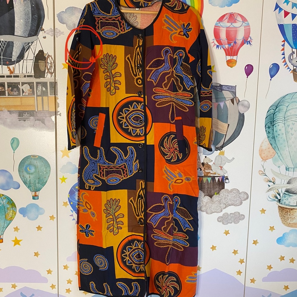 Vintage Inspired Long Patchwork Jacket Small - image 6